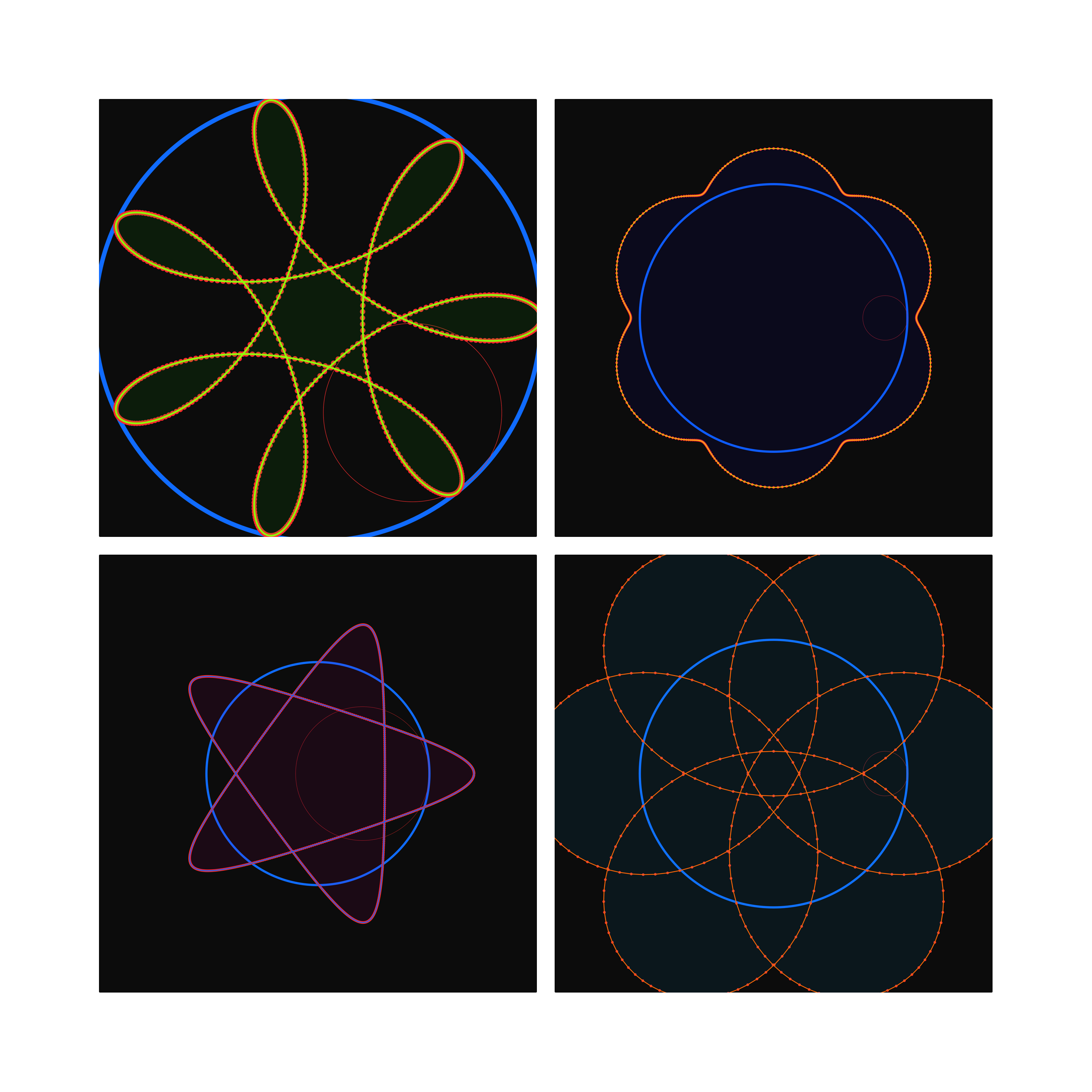 Examples of a hypotrochoid