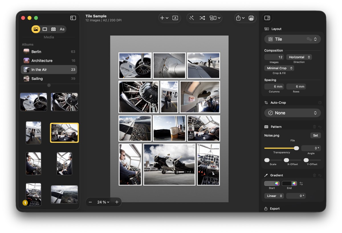 Example of the new Tile layout in action
